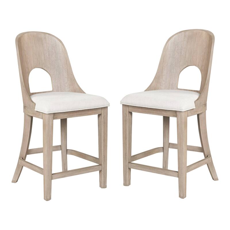 Furniture of America Piez Modern 7-Piece Wood Counter Height Square Dining Set