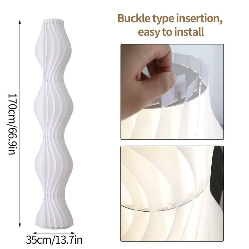 Modern Art Grass Skirts LED Floor Lamps 3 Colors Dimmable Tall Lamp