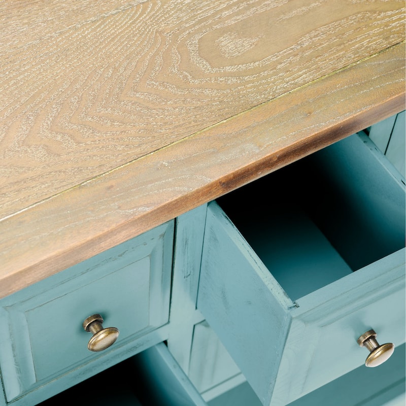 SAFAVIEH Milenija Oak Finish Storage Sideboard - 45.7" x 15" x 34" - 17Wx48Dx22H