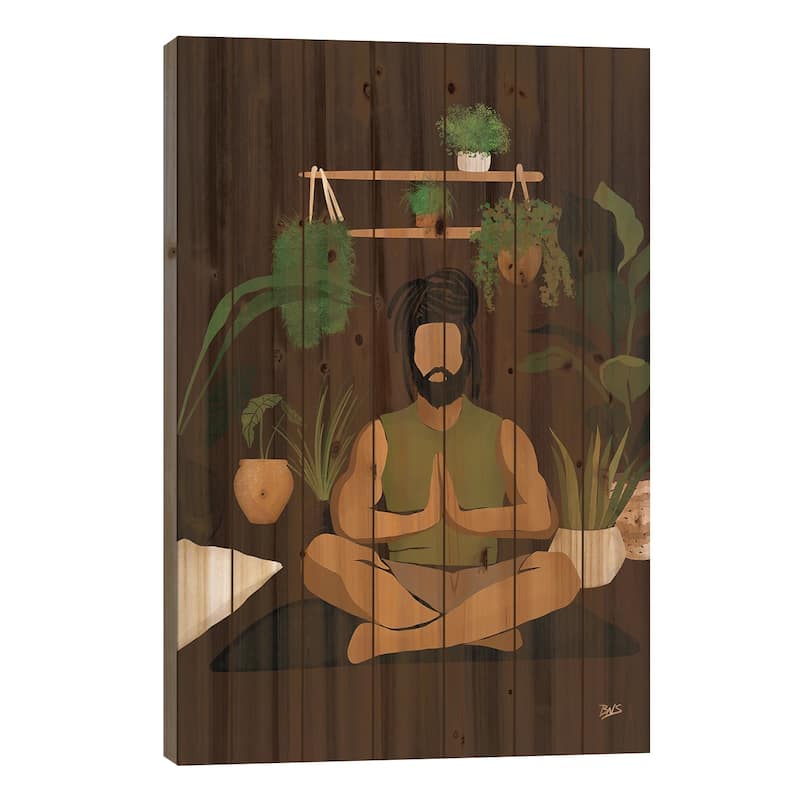 Centered I Print On Wood by Bria Nicole - Multi-Color - 40x26x1.5