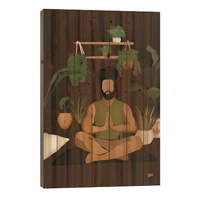 Centered I Print On Wood by Bria Nicole - Multi-Color