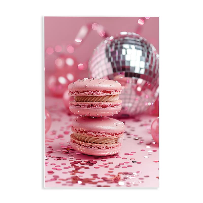 Stupell Pink Macaron Disco Wall Plaque Art Design By LSR Design Studio - 10 x 15