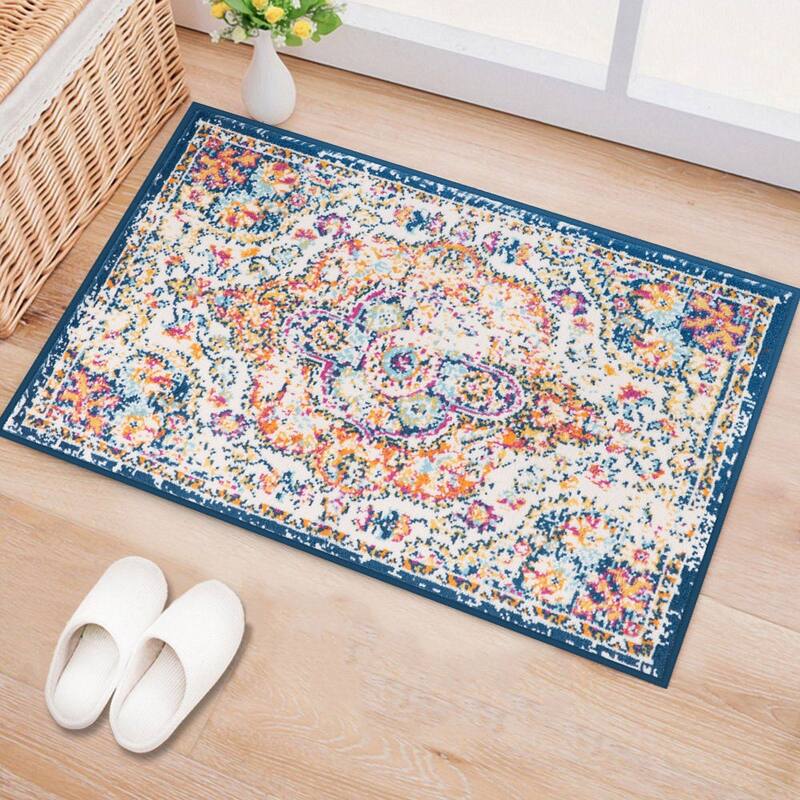 The Curated Nomad Sunset Distressed Vintage Bohemian Rug - 2' X 3' - Multi