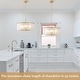 preview thumbnail 7 of 10, 5-Light Modern Candlestick Hanging Linear Chandelier Lighting with Glass Sheet for Kitchen Island