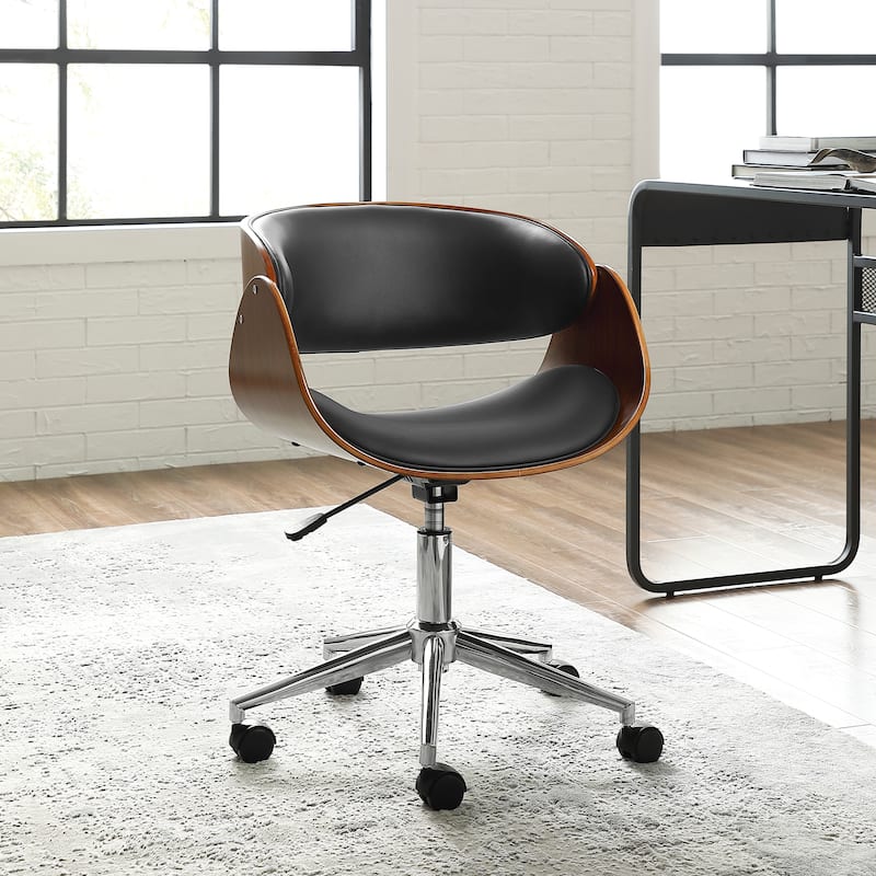 Corvus Mid-century Wood and Metal Adjustable Office Chair