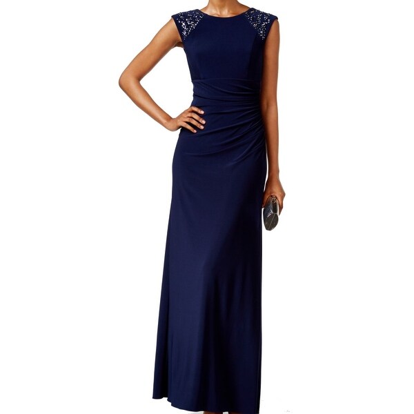 xscape navy blue gown