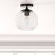 preview thumbnail 32 of 60, Bartlett Semi Flush Mount Ceiling Light Matte Black with Seeded Glass