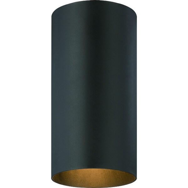 Volume Lighting 1 Light Black Outdoor Cylinder Flush Mount Bed Bath Beyond 31290144