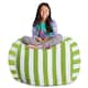 Option Canvas Stripes Green and White