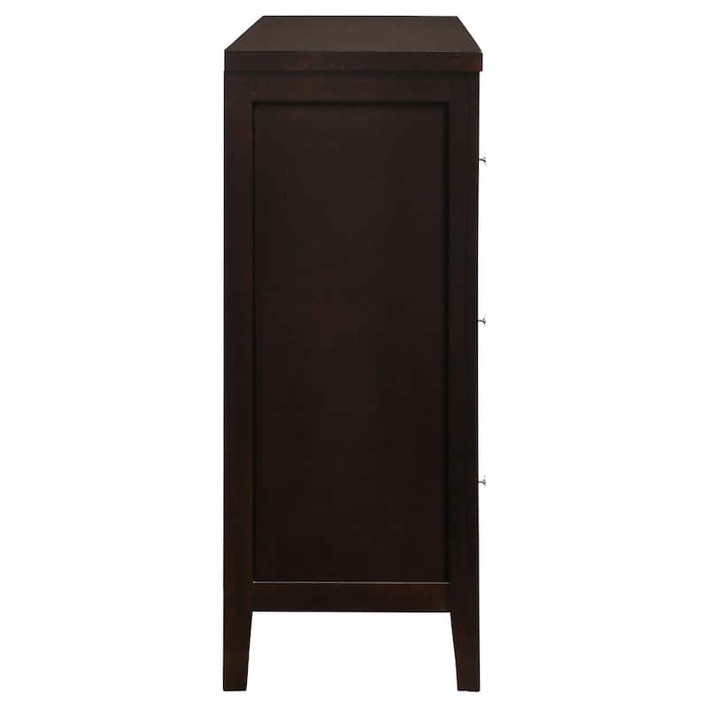 Carlton Contemporary Wood 6-drawer Dresser Cappuccino