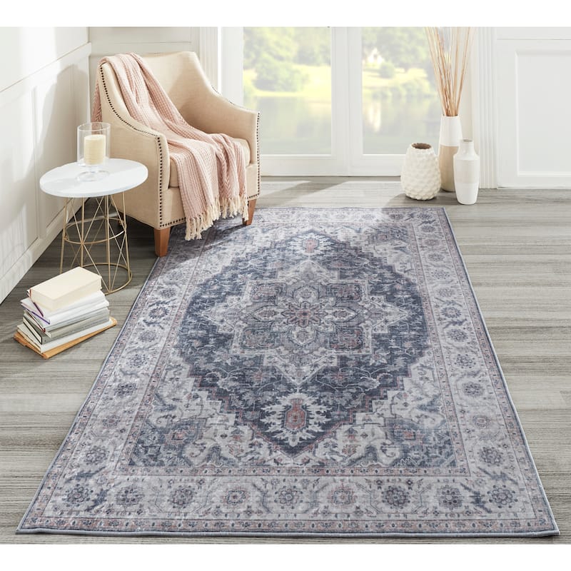 Momeni Karachi Polyester Traditional Medallion Area Rug