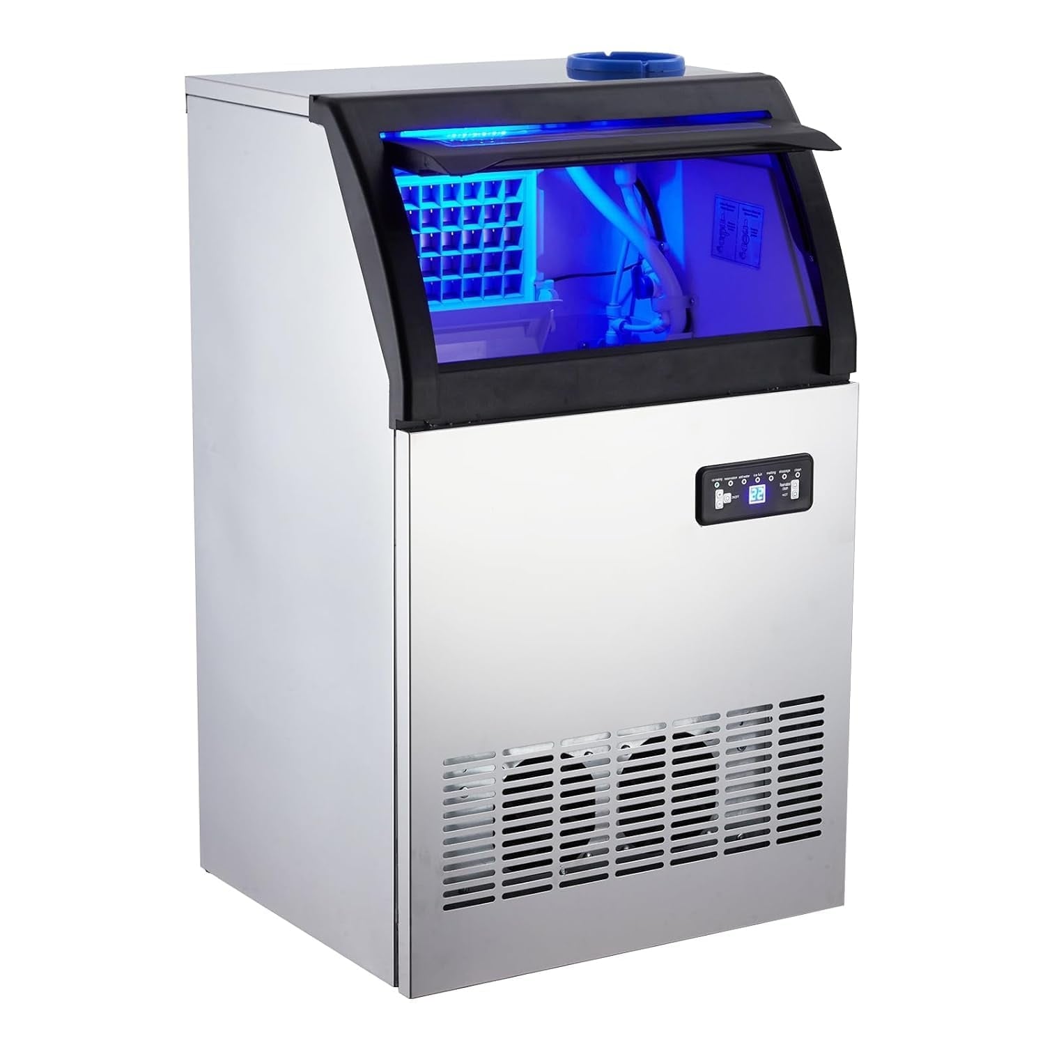 Commercial Soft Serve Ice Cream Machine, 3 Flavor 9.2-10.5 Gal/H Output 115V for Cafe