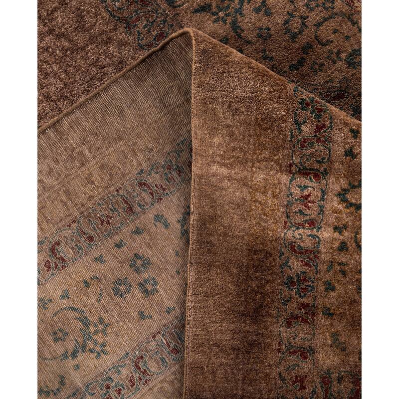 Overdyed One-of-a-Kind Hand-Knotted Area Rug - Brown - 9' 3" x 11' 9"