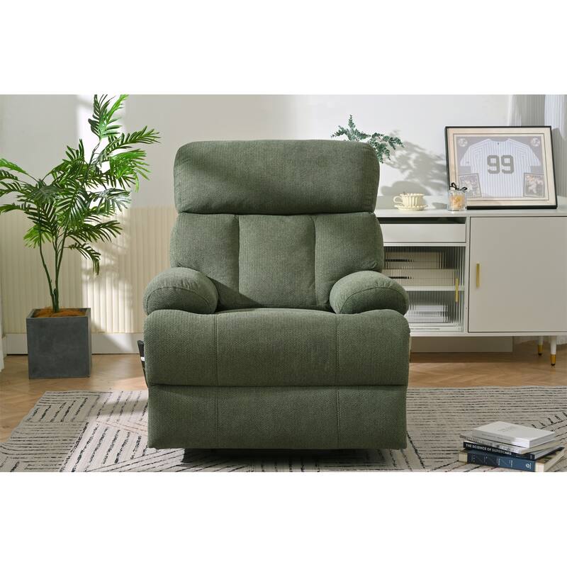 Oversized Power Lift Recliner Chair, Electric Recliner with Remote Control & Side Pocket, Home Theater Lazy Boy Sofa Chair
