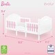 preview thumbnail 3 of 5, Evolur JPMA & Greenguard Gold Certified Barbie Rose 3-in-1 Portable Toddler Bed in White and Pink - White & Pink