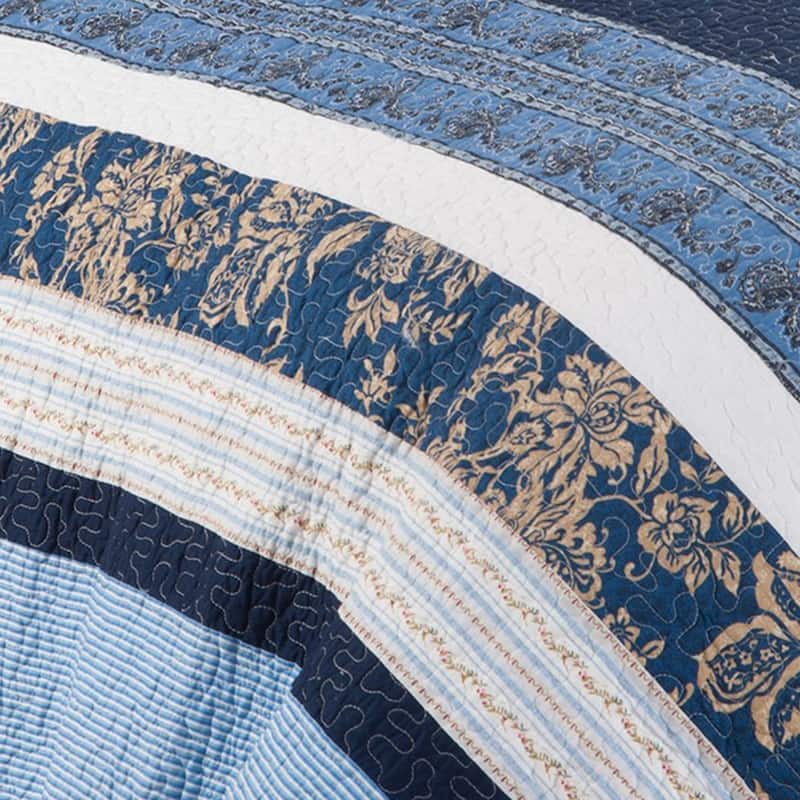 Lakeland Patchwork Cotton Quilt Set - Reversible and Machine Washable