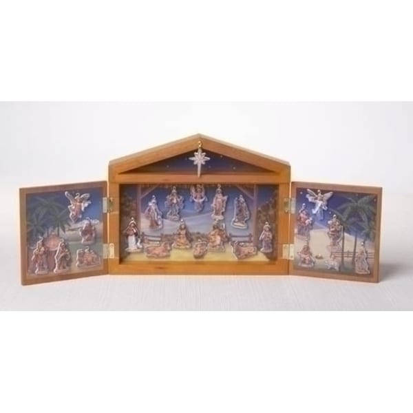 Shop Fontanini 25Piece Nativity Advent Calendar Set with Wooden Stable