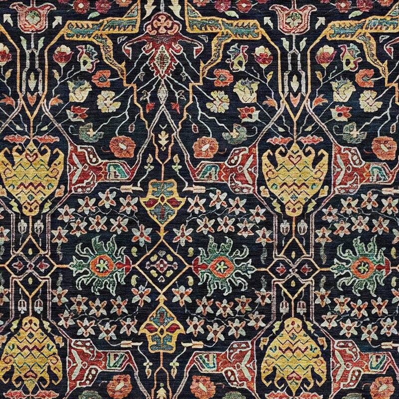 HomeRoots Floral Transitional Rectangle Outdoor Rug