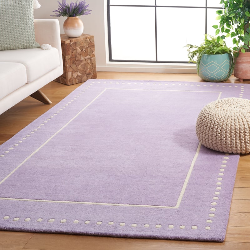 SAFAVIEH Handmade Bella Alverta Dotted Border Wool Rug