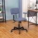 preview thumbnail 34 of 64, Ergonomic Low Back Velvet Office Chair with Armrests Adjustable Swivel Computer Desk Chair for Small Spaces, Home & Workspace BLUE+