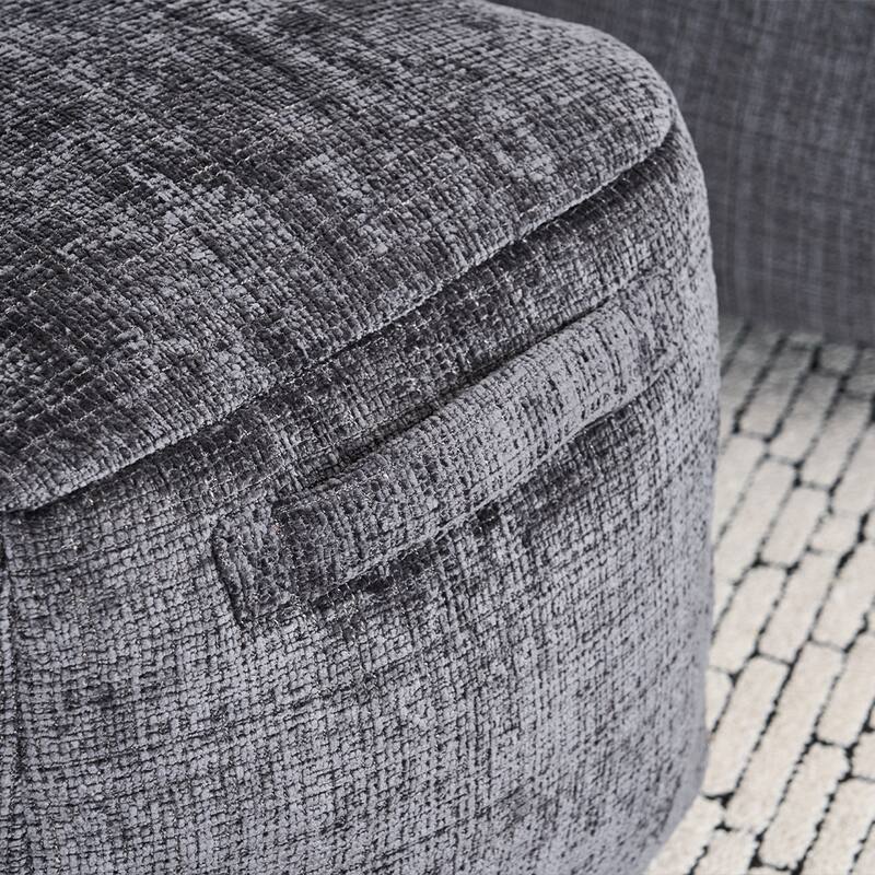 Bean Bag Lazy Sofa with Ultra Soft Chenille Cover,Round Bean Bag,Indoor & Outdoor