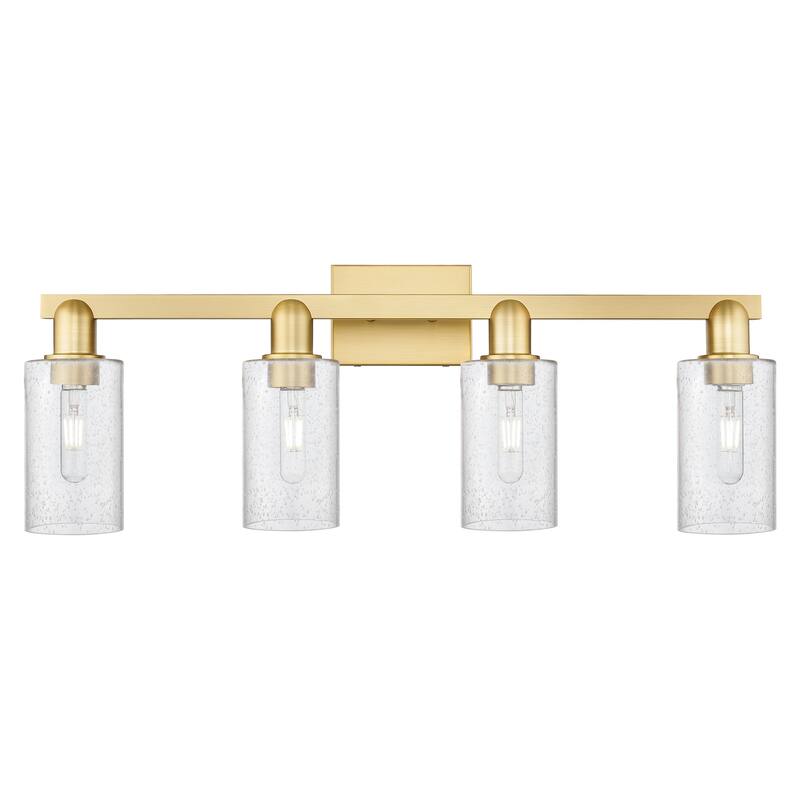 Innovations Lighting Endless Possibilities Arcadia - Clymer - 4 Light 31" Bath Vanity Light - Satin Gold/Seedy