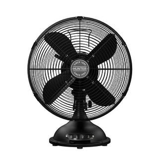 Hunter Classic 12" Portable Desk/ Table Fan - 3 speeds, Oscillating - Office, Fitness Room, Bedroom