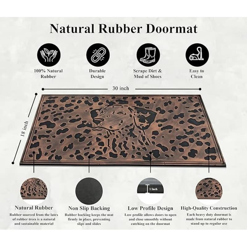 A1HC Welcome Rubber Pin Mat, Beautifully Copper Finished 18" X 30"