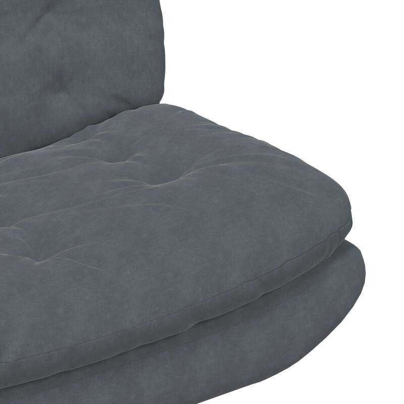 vidaXL Swivel Relaxing Chair Dark gray 63 x 75 x 76 cm Velvet