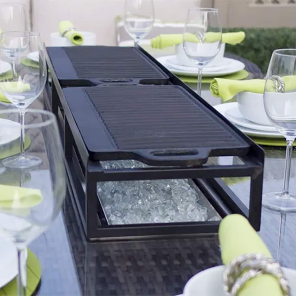 Moda Furnishings BBQ Plates For Gas Fire Rectangle Table