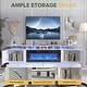 preview thumbnail 37 of 97, 70"/80" Modern Fireplace TV Stand with 36" Electric Fireplace