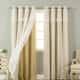 Aurora Home Attached Valance Sheer and Blackout 4-piece Panel Pair - 52"W x 84"L - Wheat