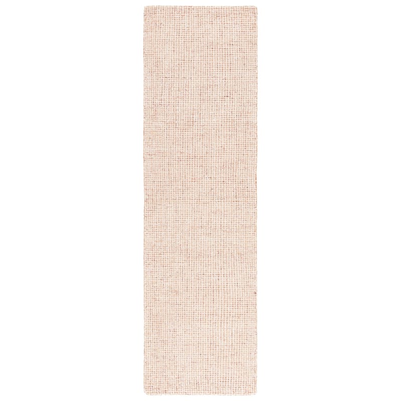 Martha Stewart Handmade Verane Contemporary Wool Rug - 2'3" x 8' Runner - Rust/Ivory