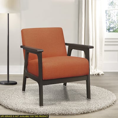 Fabric Upholstered Accent Chair with Antique Gray Frame