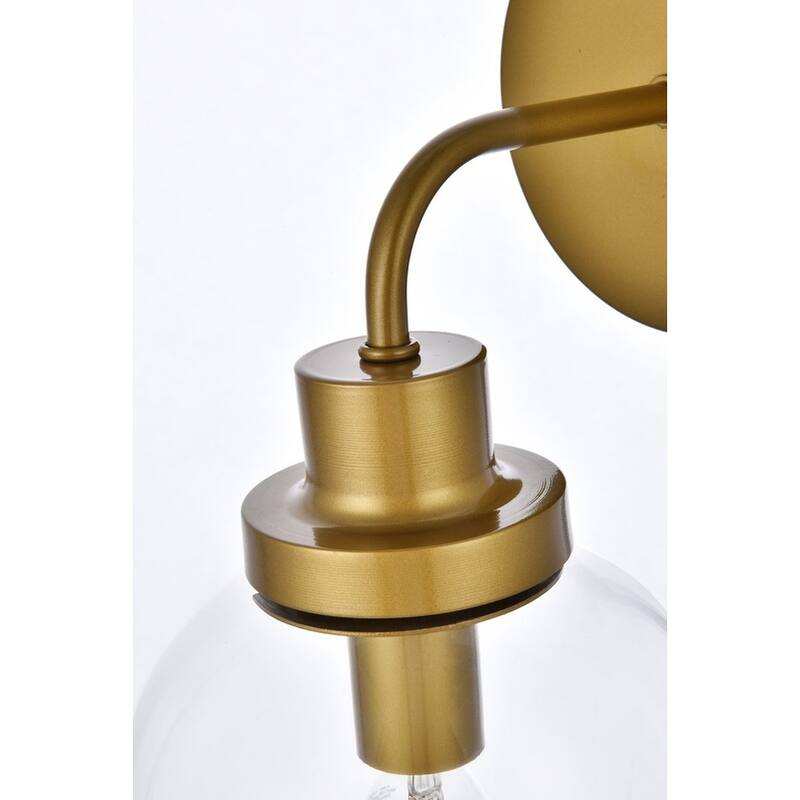 Hudson Clear Glass 1-light Bath Sconce