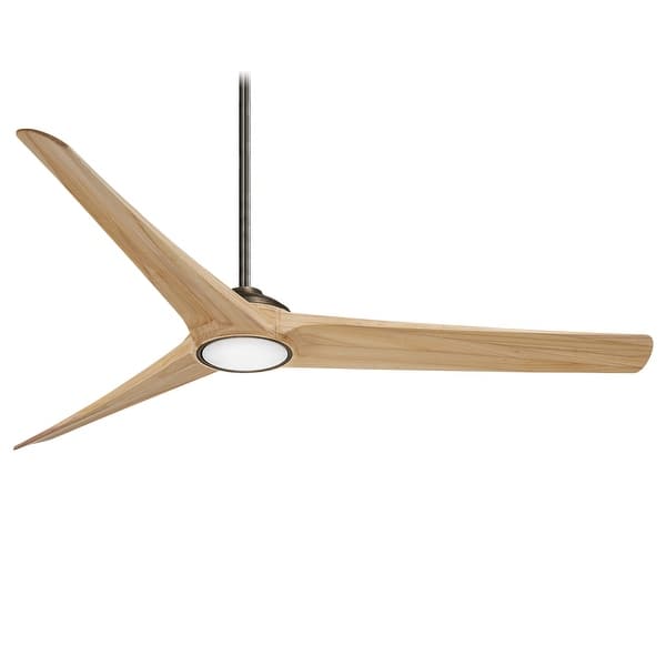 Minkaaire Timber Timber 84 3 Blade Indoor Led Ceiling Fan With Remote Overstock 25725327 Heirloom Bronze Maple