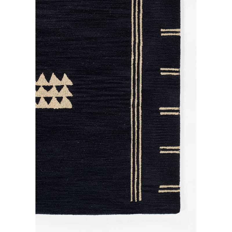 Momeni Simba Navy Geometric Wool Area Rug