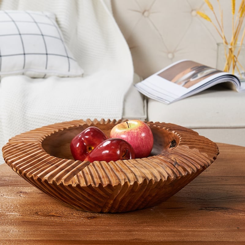 Home Soft Things Royal Round Bowl Big wooden bowl Fruit Storage