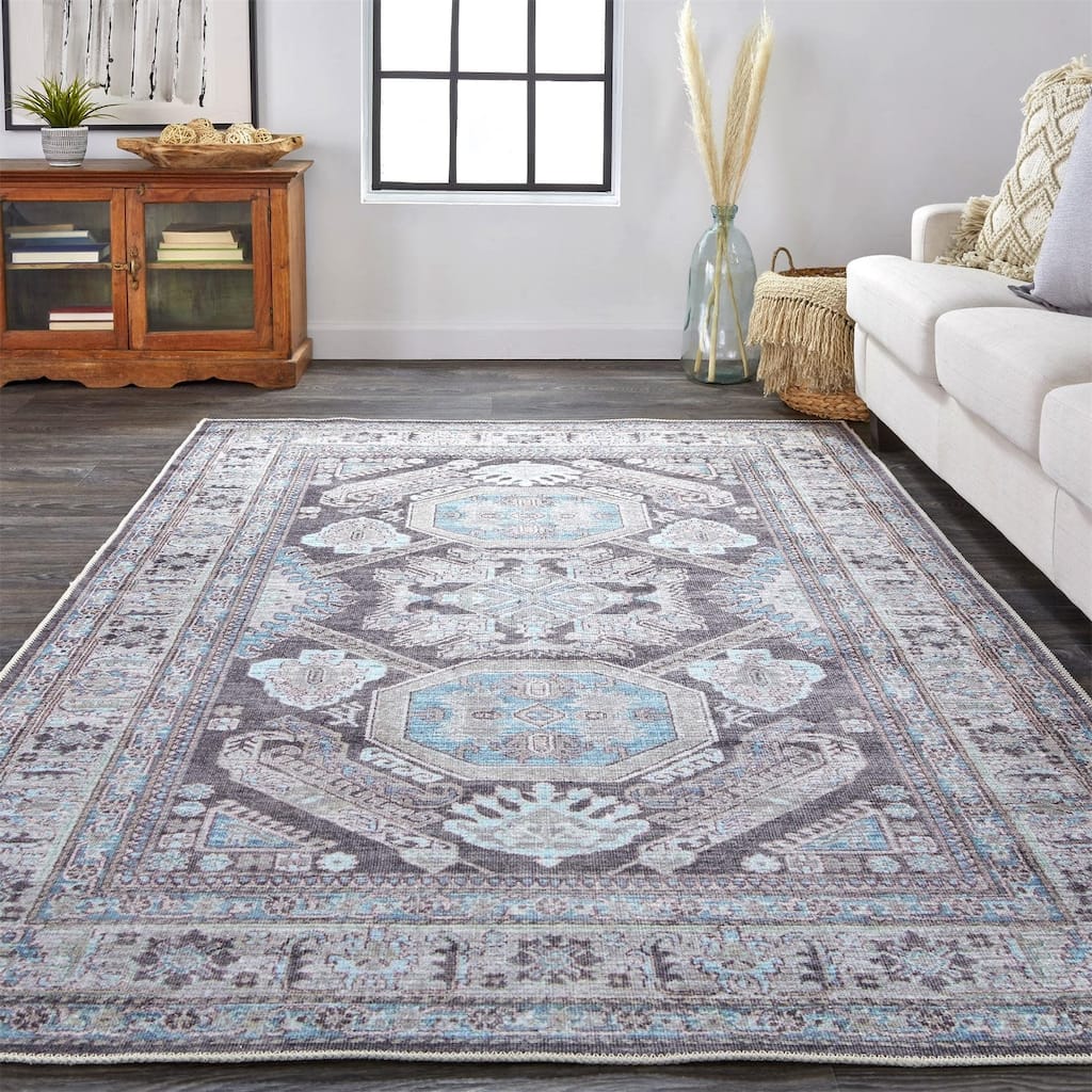 Grand Bazaar Prescott Machine Made Medallion Transitional Area Rug
