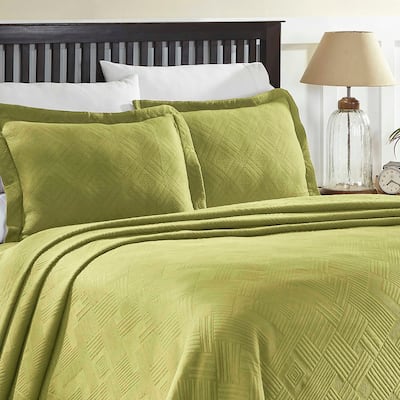Superior Geometric Fret Cotton Decorative Bedspread Set