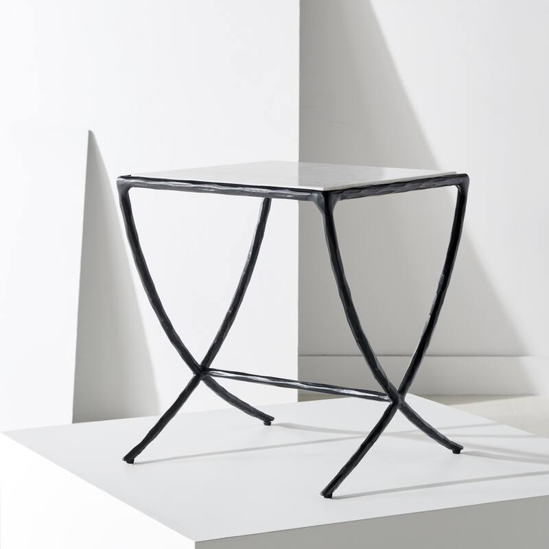 SAFAVIEH Couture Debbie Squareuare Metal Accent Table - 18Wx18Dx20H