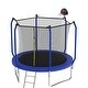 preview thumbnail 3 of 7, Trampoline with Basketball Hoop, Outdoor Trampoline with Enclosure Net