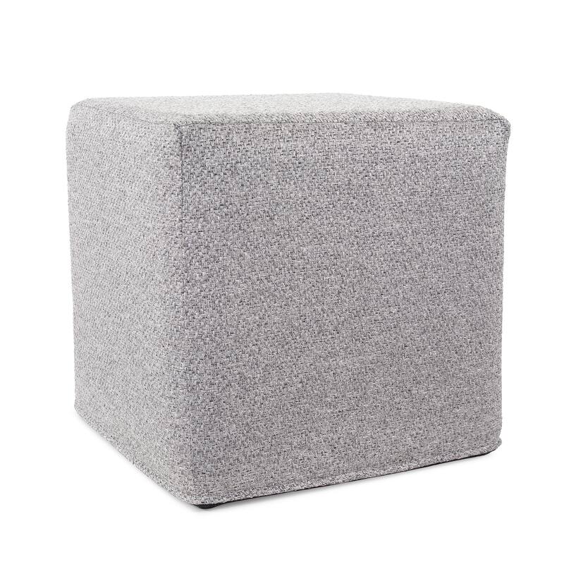 Allan Andrews No Tip Short Block Ottoman with Cover, Panama Collection - Stone