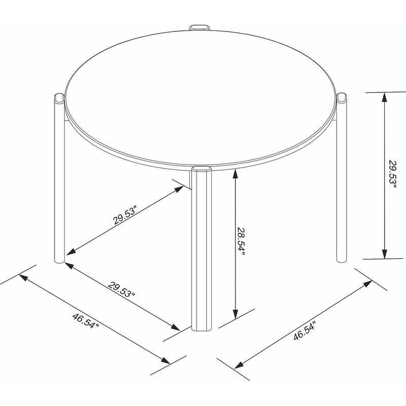 Manhattan Comfort Mid Century Modern Gales Round 46.54 Dining Table