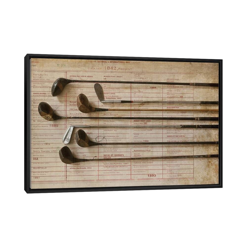 iCanvas "Golf II" by Symposium Design Framed Canvas Print