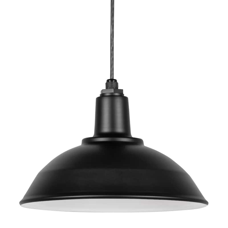 Troy RLM Lighting RH16M Tahoe 16" Wide Farmhouse Pendant - Matte Black