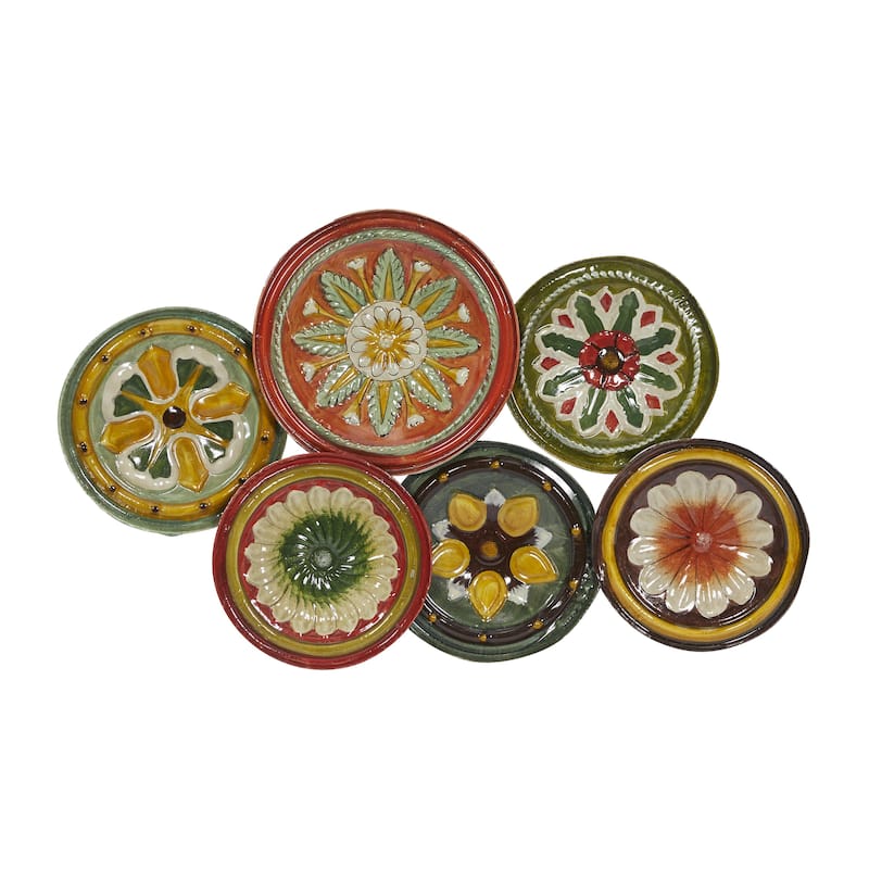 Metal Plate Home Wall Decor - Multi Colored - Roche River Decor - Multi - 31"W, 19"H
