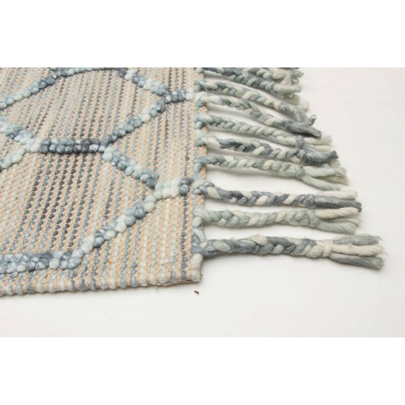 ECARPETGALLERY Braid weave Sienna Tan Wool Rug - 4'11 x 7'11