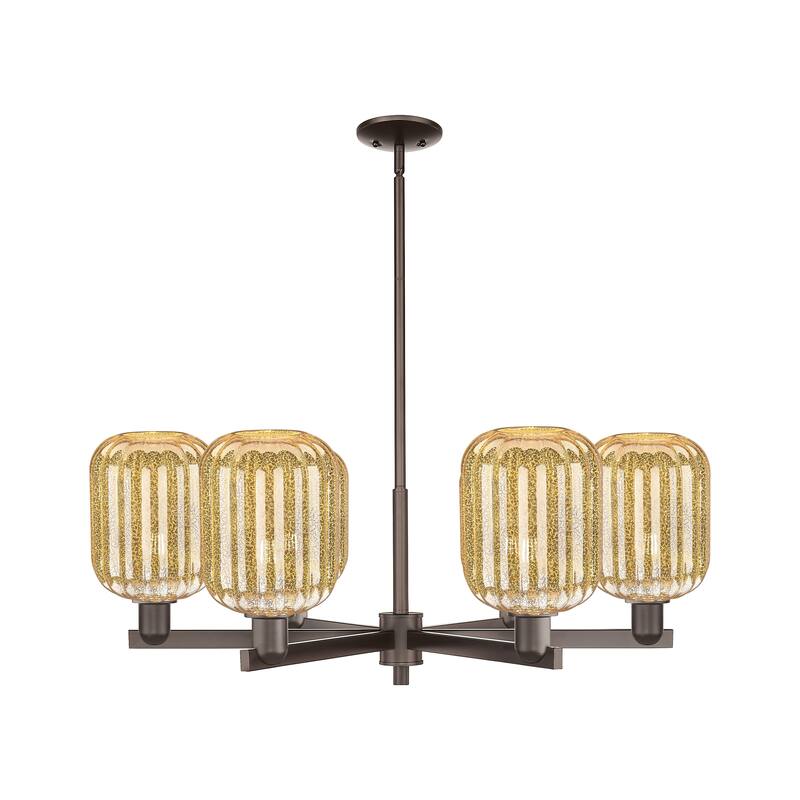 Innovations Lighting Downtown Urban - Preston - 6 Light 24" Jar Shade Stem Hung Chandelier