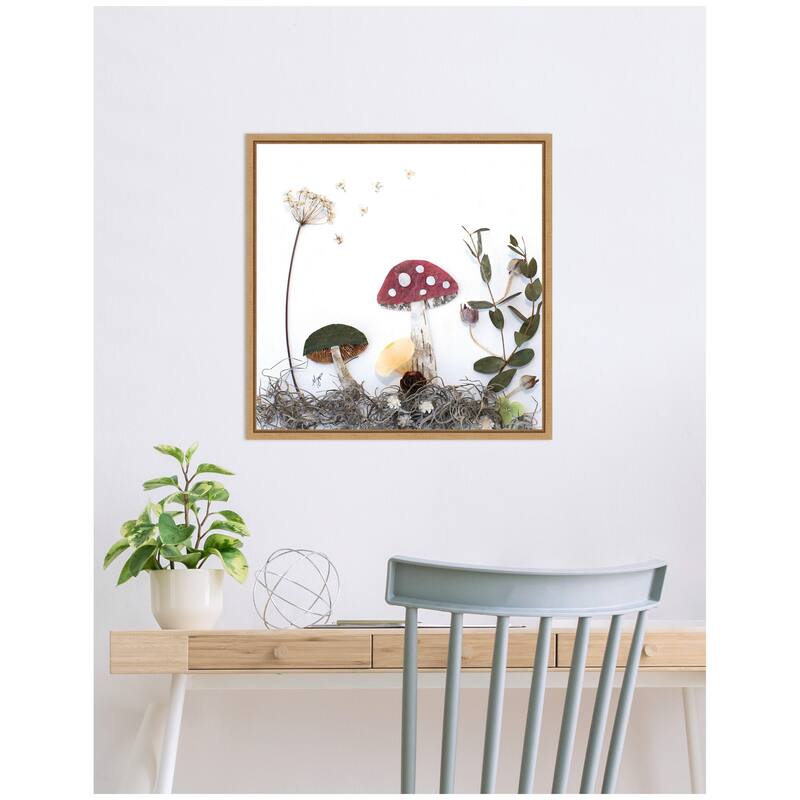 Kate and Laurel Mushroom No. 2 by Madeline Jeppesen Framed Canvas Wall Art Print